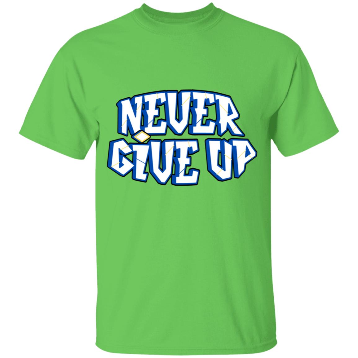 Get trendy with Kids' Never Give Up design (90) - T-Shirts available at Good Gift Company. Grab yours for $18 today!