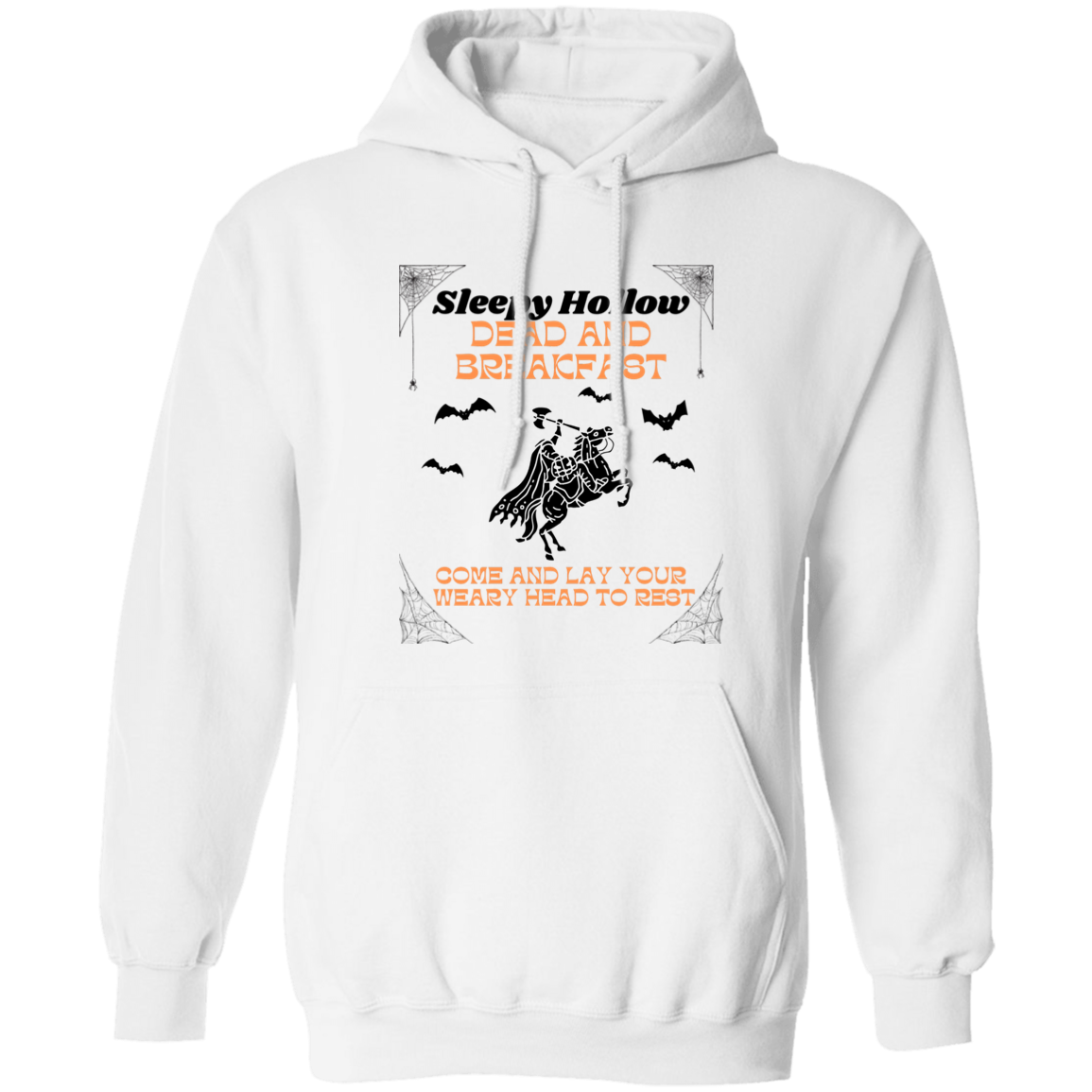 Get trendy with Sleepy Hollow Dead and Breakfast  Pullover Hoodie -  available at Good Gift Company. Grab yours for $27.95 today!