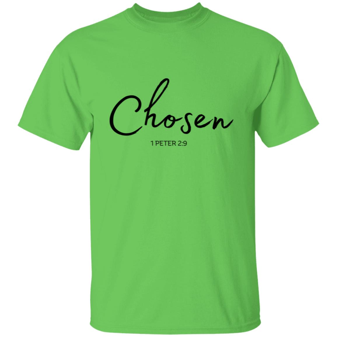 Get trendy with Chosen (2) Chosen (1 Peter 5:9) T-Shirt Words of Faith Series (Black Text) - T-Shirts available at Good Gift Company. Grab yours for $21.95 today!