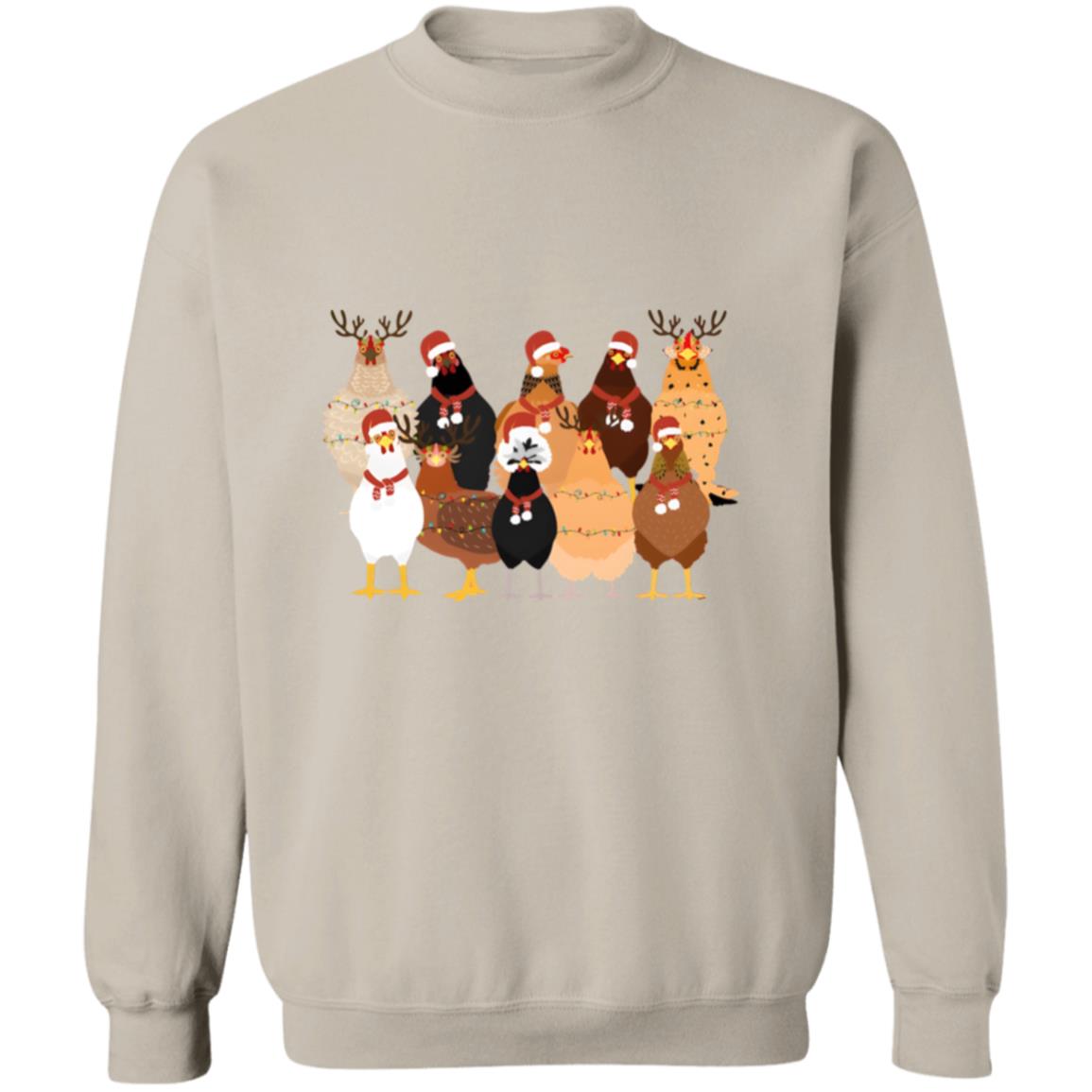 Get trendy with Christmas Chickens Crewneck Pullover Sweatshirt - Sweatshirts available at Good Gift Company. Grab yours for $28 today!