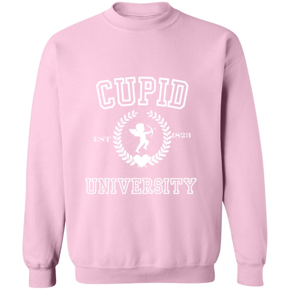 Get trendy with Cupid University (2) Cupid University Crewneck Pullover Sweatshirt - Sweatshirts available at Good Gift Company. Grab yours for $27 today!