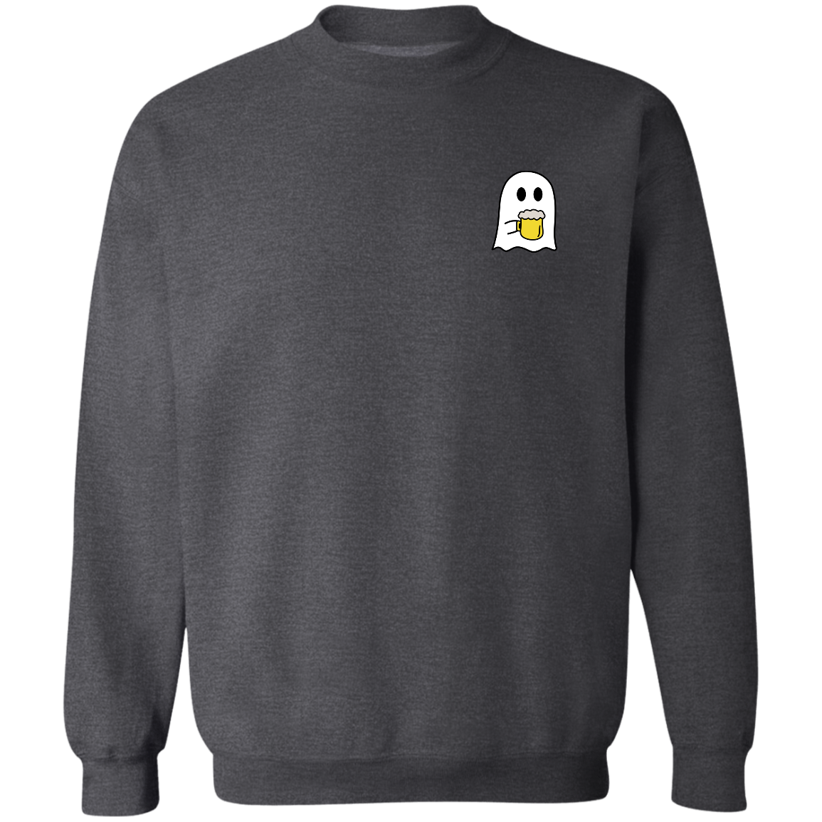 Get trendy with Coffee-drinking ghost  Crewneck Pullover Sweatshirt - Sweatshirts available at Good Gift Company. Grab yours for $30 today!