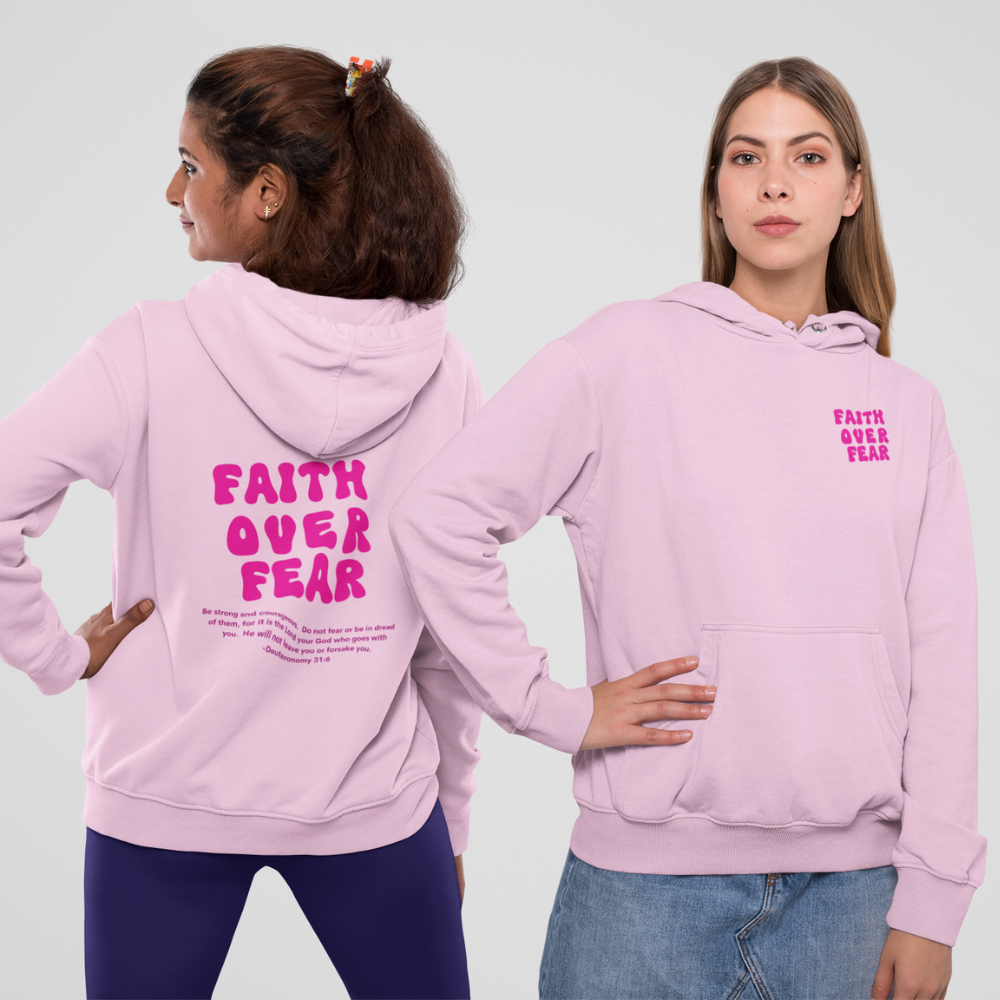 Get trendy with Faith over Fear Sweatshirt - Hoodie available at Good Gift Company. Grab yours for $32.98 today!