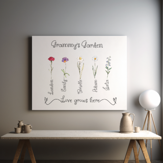 Get trendy with Grammy's Garden Landscape Canvas .75in Frame -  available at Good Gift Company. Grab yours for $21.60 today!