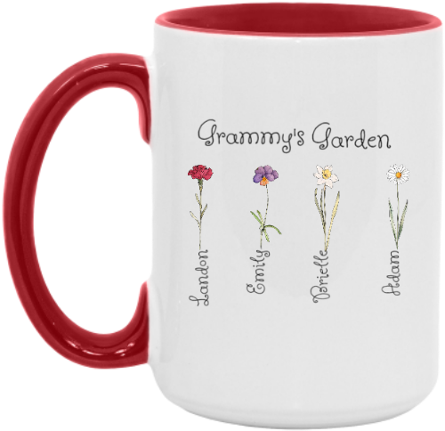 Get trendy with Grandma's Garden 15oz. Accent Mug -  available at Good Gift Company. Grab yours for $20.40 today!