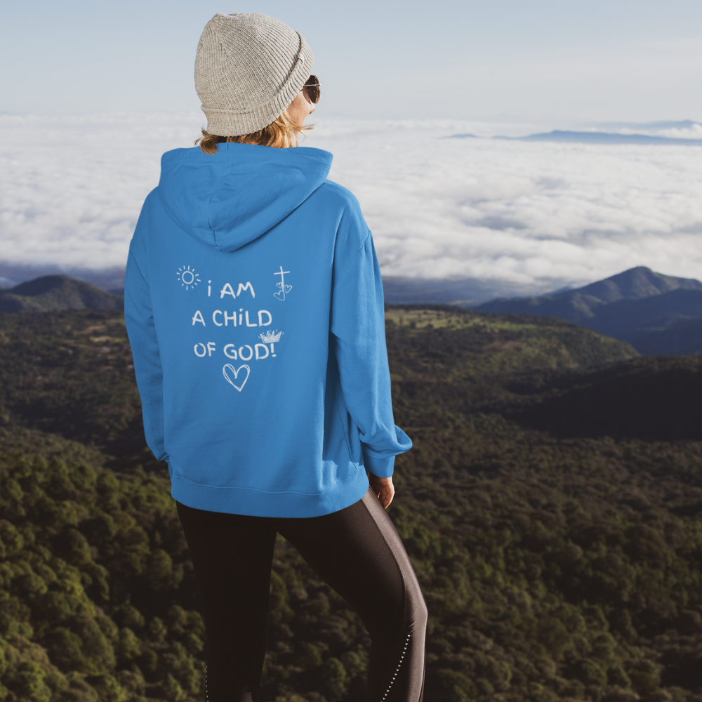 Get trendy with I am a Child of God Unisex College Hoodie - Hoodie available at Good Gift Company. Grab yours for $29.53 today!
