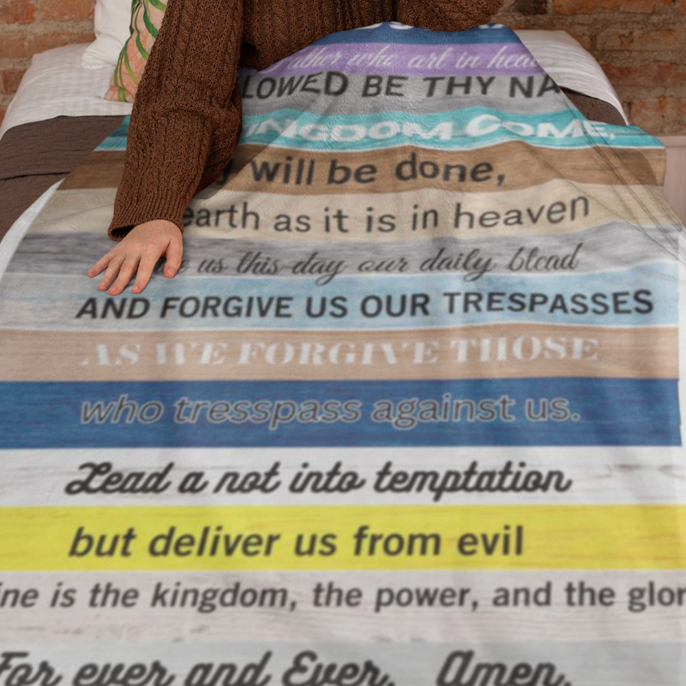 Get trendy with The Lord's Prayer Fleece Blanket 60x80 (Queen) - Blankets available at Good Gift Company. Grab yours for $39.99 today!