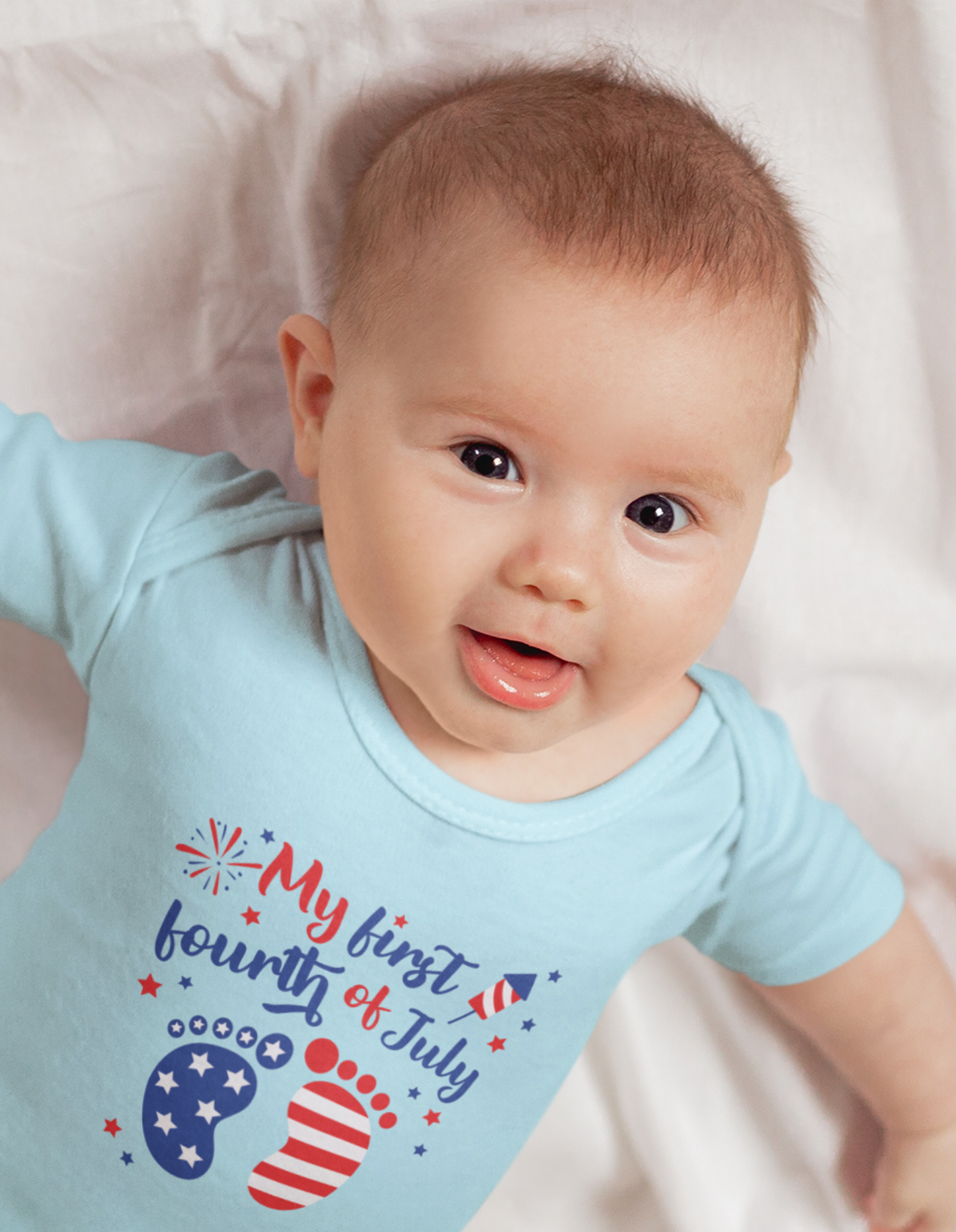 Get trendy with MY First 4th of July Onsie - Kids clothes available at Good Gift Company. Grab yours for $13.50 today!