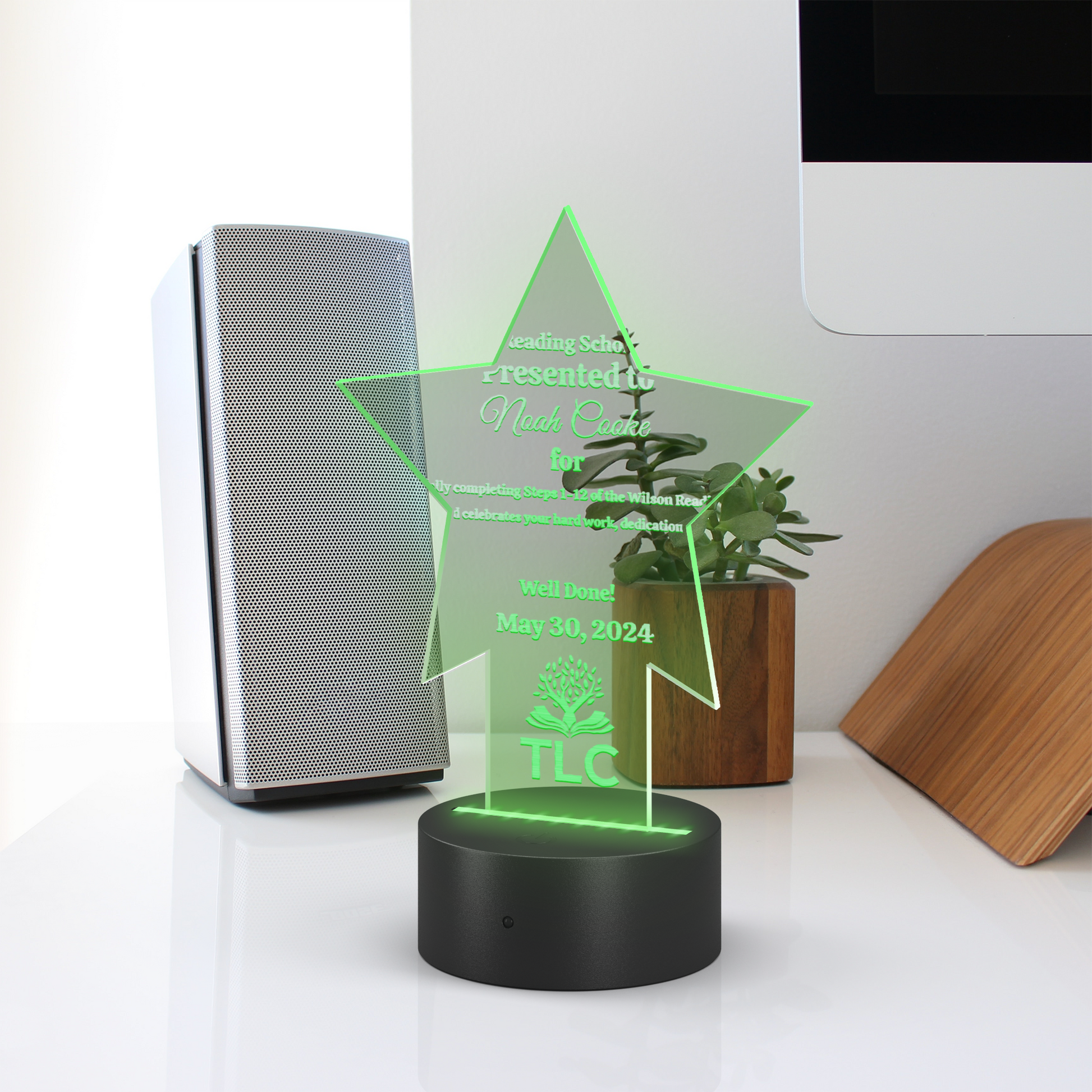 Get trendy with Star Pedestal Acrylic LED Sign -  available at Good Gift Company. Grab yours for $15 today!