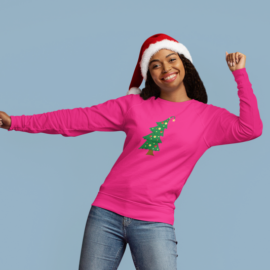 Festive Christmas Tree Crewneck Sweatshirt,