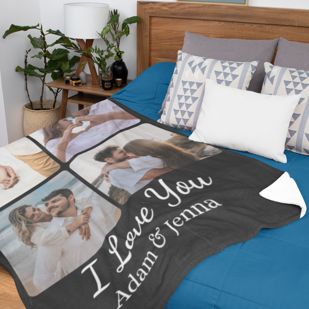 Gift for her| Custom Photo Blanket – Luxurious, Silky, and Cozy