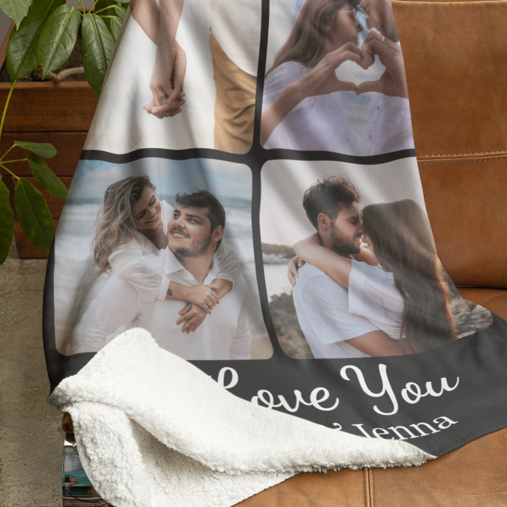 Gift for her| Custom Photo Blanket – Luxurious, Silky, and Cozy