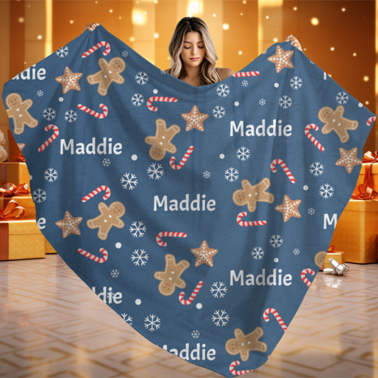 Christmas| Personalized Christmas Name Blanket