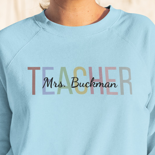 Personalized Teacher Christmas T-Shirt or Sweatshirt