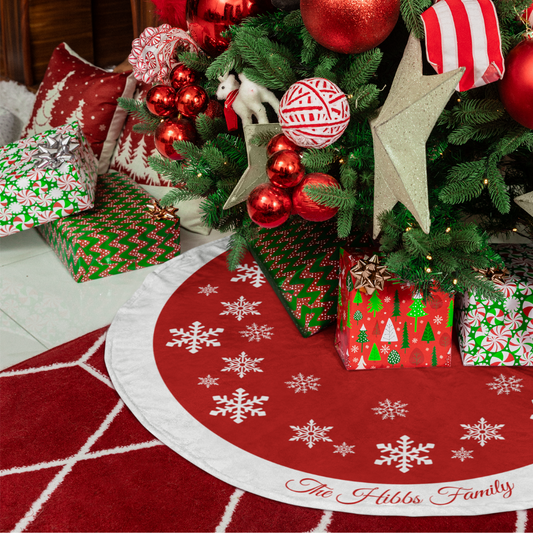 Christmas| Personalized Fleece Christmas Tree Skirt