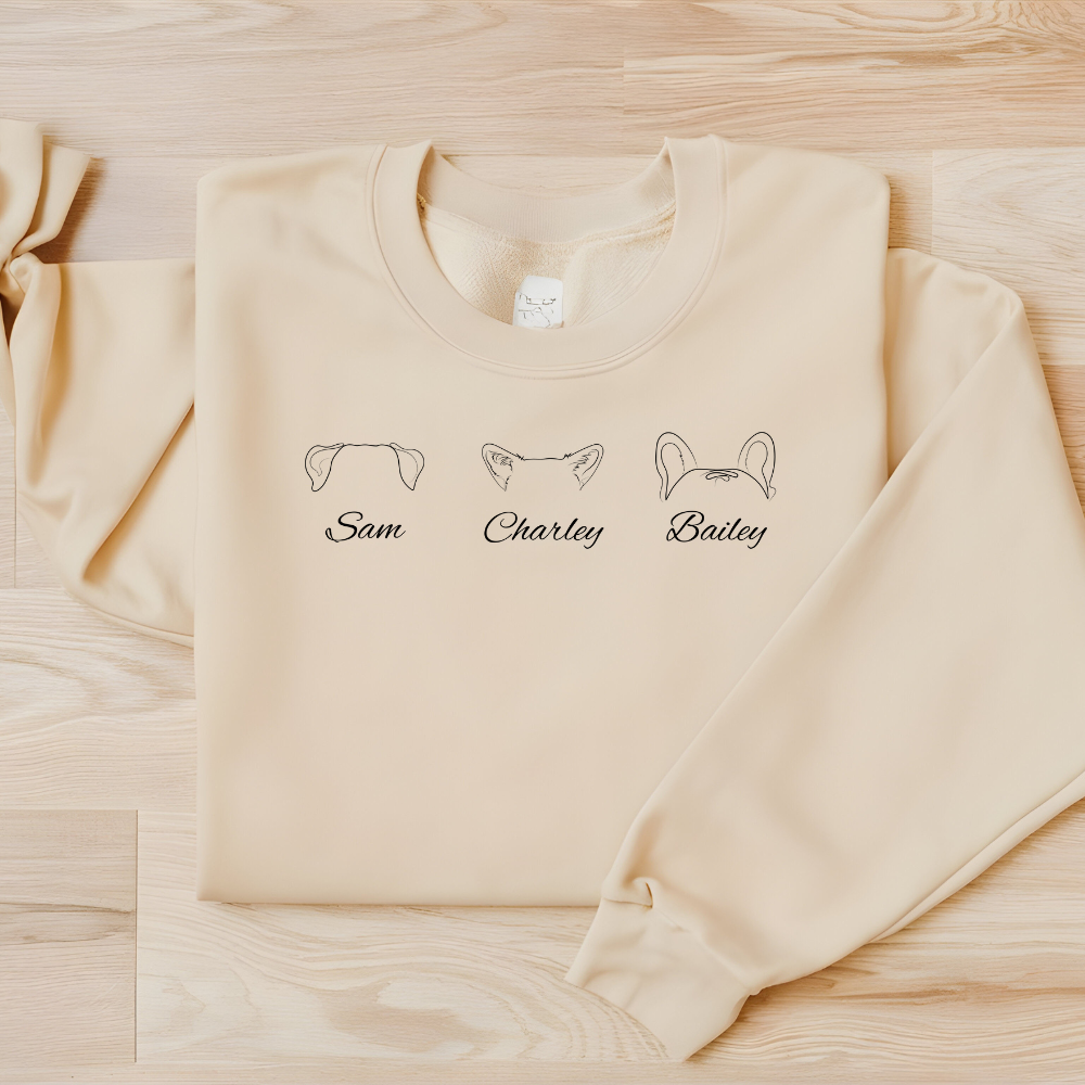 Pets| Personalized Dog Lover Sweatshirt – Customizable for Up to 4 Dogs