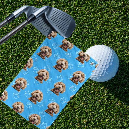 Sports| Personalized Waffle Golf Towel with Your Dog’s Picture - The Perfect Gift for Dog-Loving Golfers