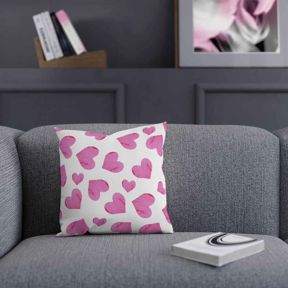 Pink Hearts Cushion