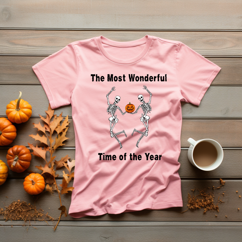 Get trendy with Halloween T-shirt - "The Most Wonderful Time of the Year" -  available at Good Gift Company. Grab yours for $19.99 today!