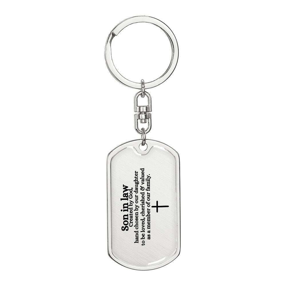 Get trendy with Son in law Wedding Day Gift  Keychain - Jewelry available at Good Gift Company. Grab yours for $29.95 today!