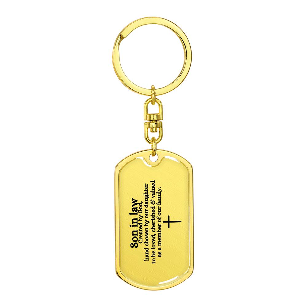 Get trendy with Son in law Wedding Day Gift  Keychain - Jewelry available at Good Gift Company. Grab yours for $29.95 today!