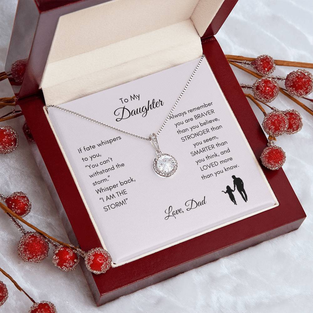Get trendy with To My Daughter Love Dad Eternal Hope Necklace - Jewelry available at Good Gift Company. Grab yours for $59.95 today!