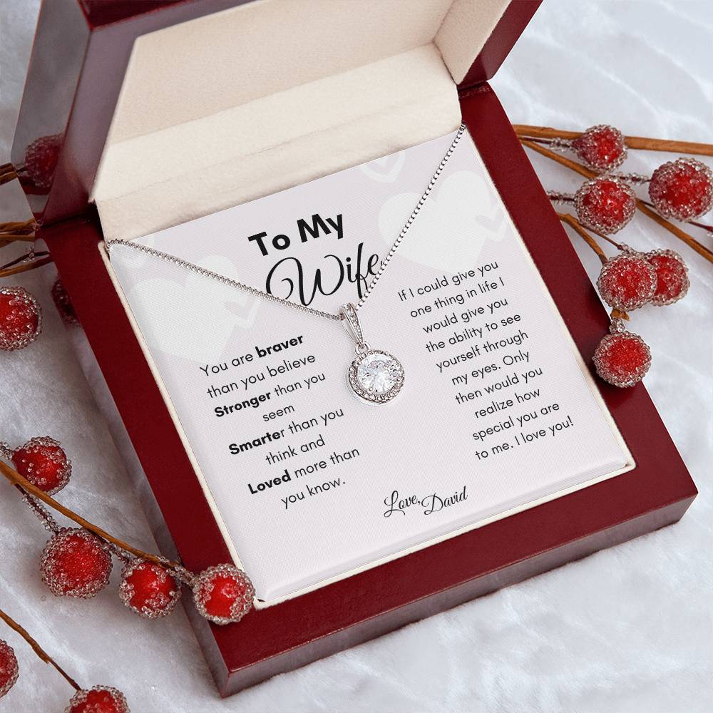 Get trendy with To My Wife Eternal Hope Necklace - Jewelry available at Good Gift Company. Grab yours for $59.95 today!