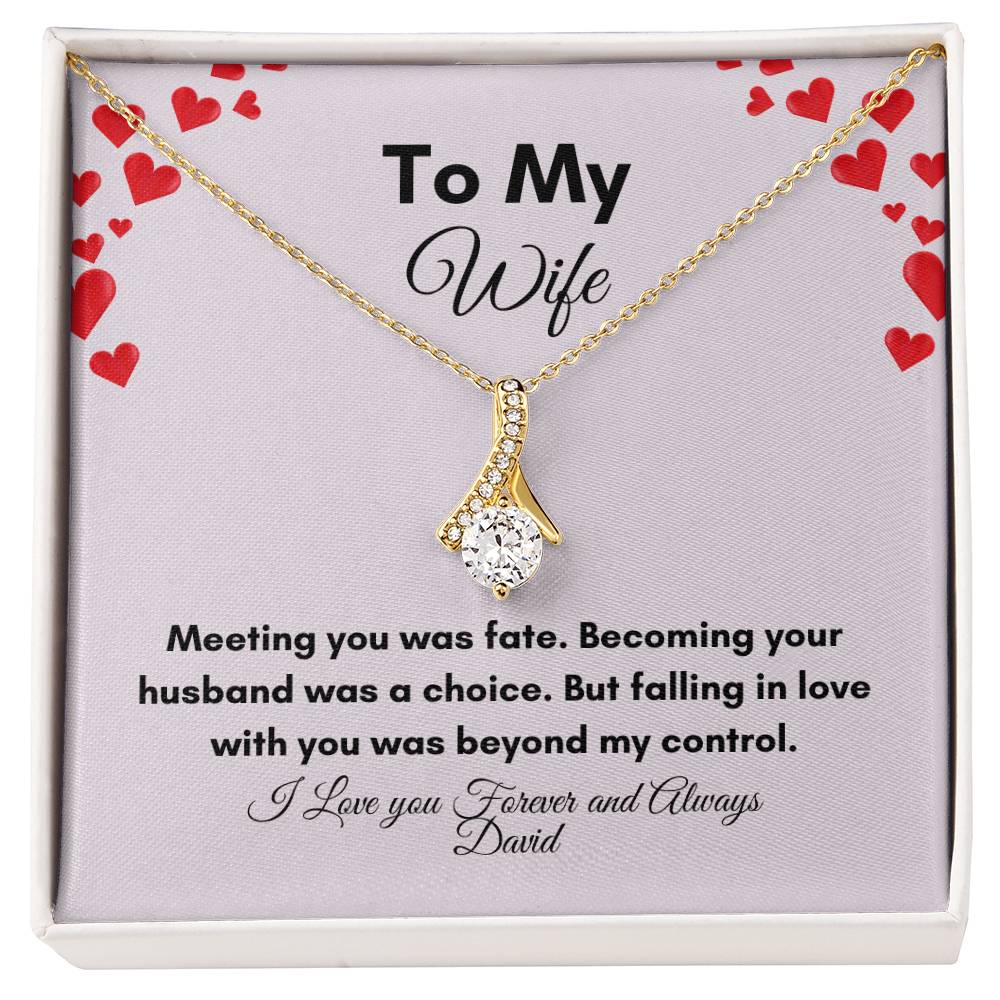 Get trendy with To My Wife Alluring Beauty Necklace - Jewelry available at Good Gift Company. Grab yours for $59.95 today!