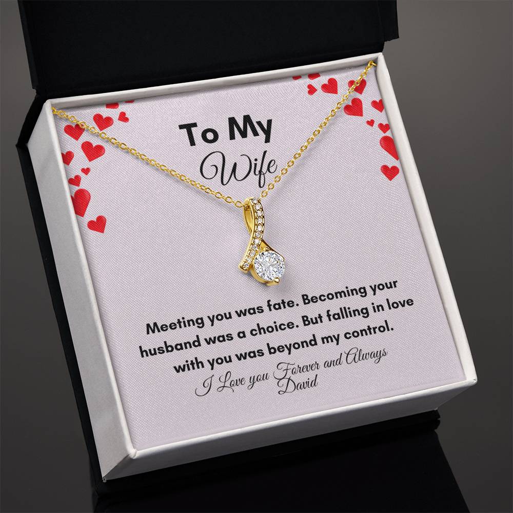 Get trendy with To My Wife Alluring Beauty Necklace - Jewelry available at Good Gift Company. Grab yours for $59.95 today!