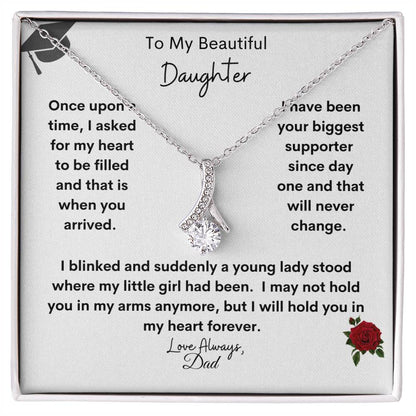 Get trendy with To My Beautiful Daughter Graduation Alluring Beauty Necklace - Jewelry available at Good Gift Company. Grab yours for $59.95 today!