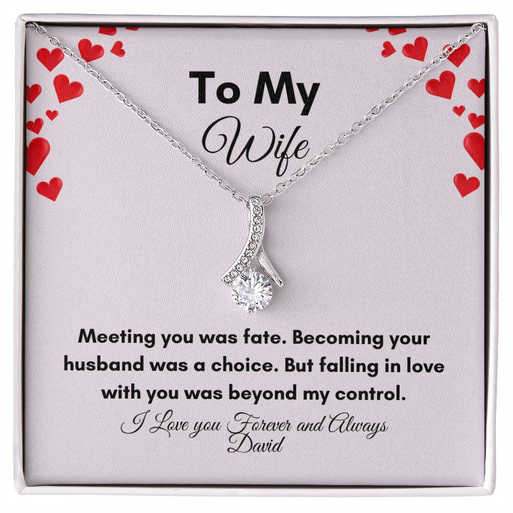 Get trendy with To My Wife Alluring Beauty Necklace - Jewelry available at Good Gift Company. Grab yours for $59.95 today!