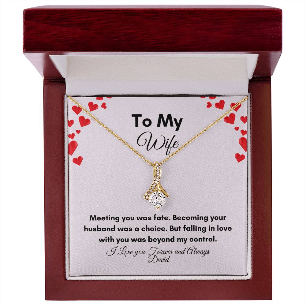 Get trendy with To My Wife Alluring Beauty Necklace - Jewelry available at Good Gift Company. Grab yours for $59.95 today!