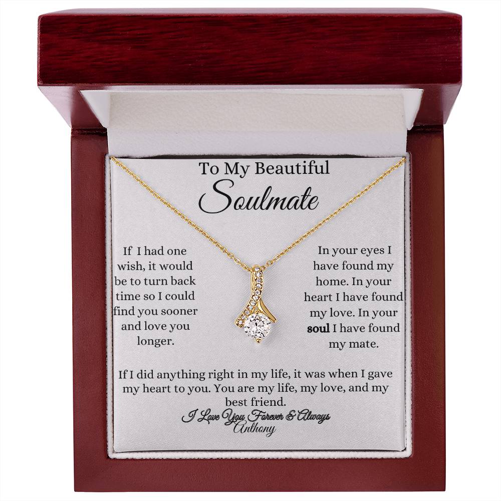 Get trendy with To My Beautiful soulmate Alluring Beauty Necklace - Jewelry available at Good Gift Company. Grab yours for $59.95 today!