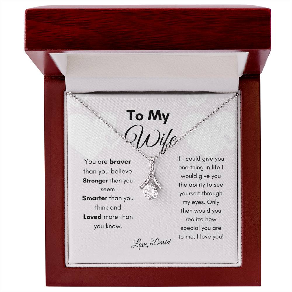 Get trendy with To My Wife Alluring Beauty Necklace - Jewelry available at Good Gift Company. Grab yours for $59.95 today!
