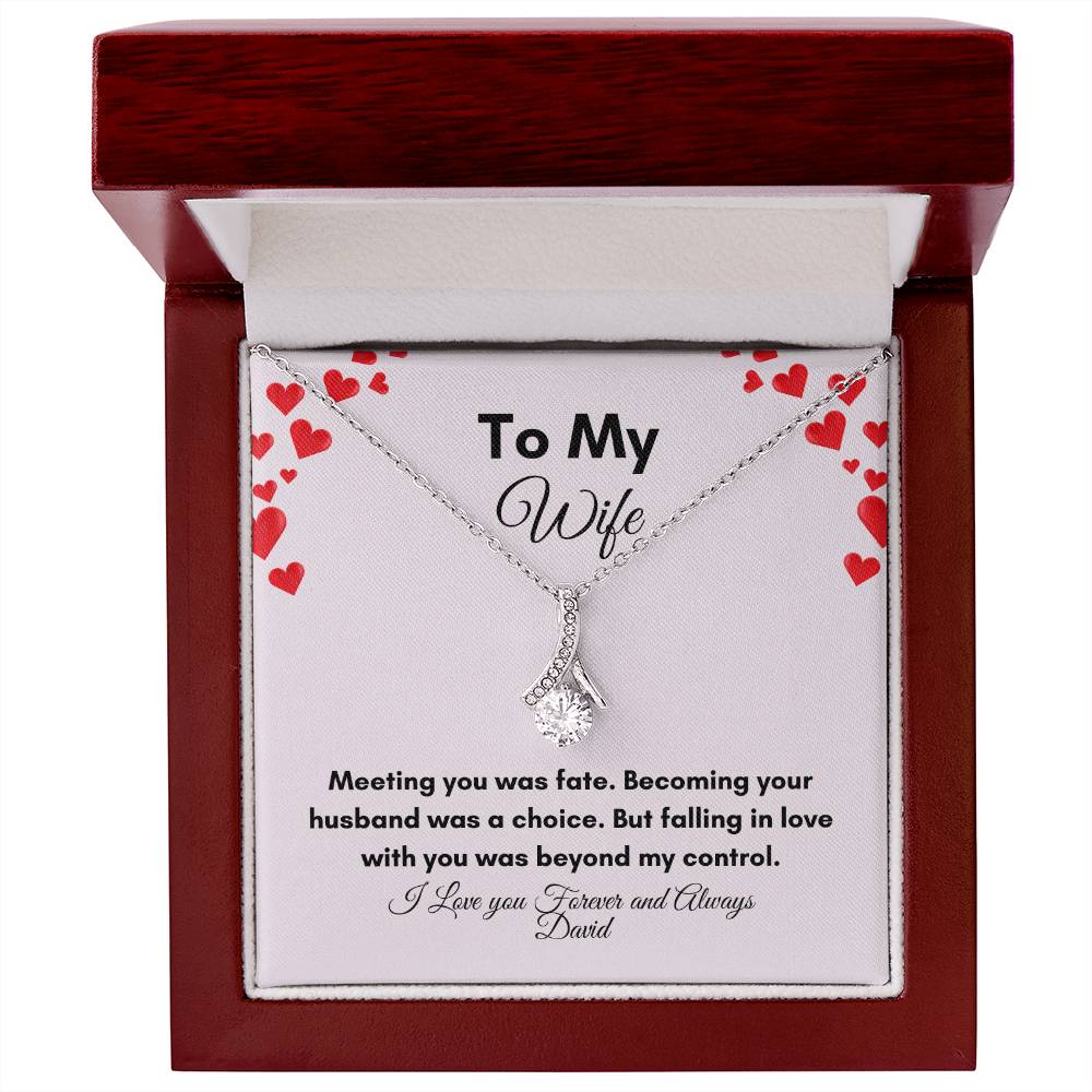 Get trendy with To My Wife Alluring Beauty Necklace - Jewelry available at Good Gift Company. Grab yours for $59.95 today!