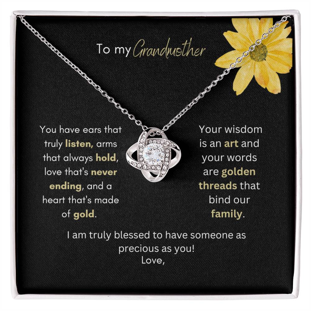 Get trendy with To My Grandmother Love Knot Necklace - Jewelry available at Good Gift Company. Grab yours for $59.95 today!