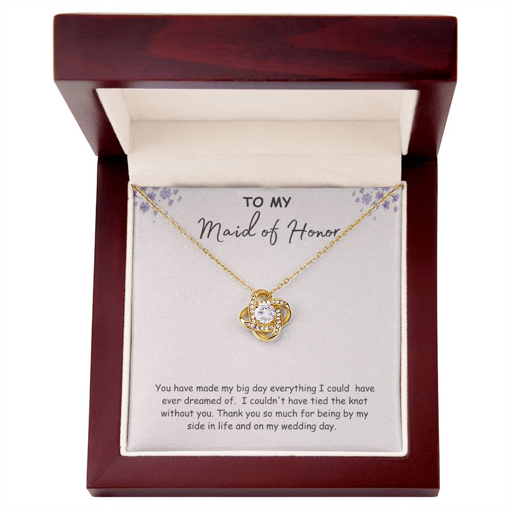 Get trendy with Maid of Honor gift:  The Love Knot Necklace - Jewelry available at Good Gift Company. Grab yours for $39.95 today!