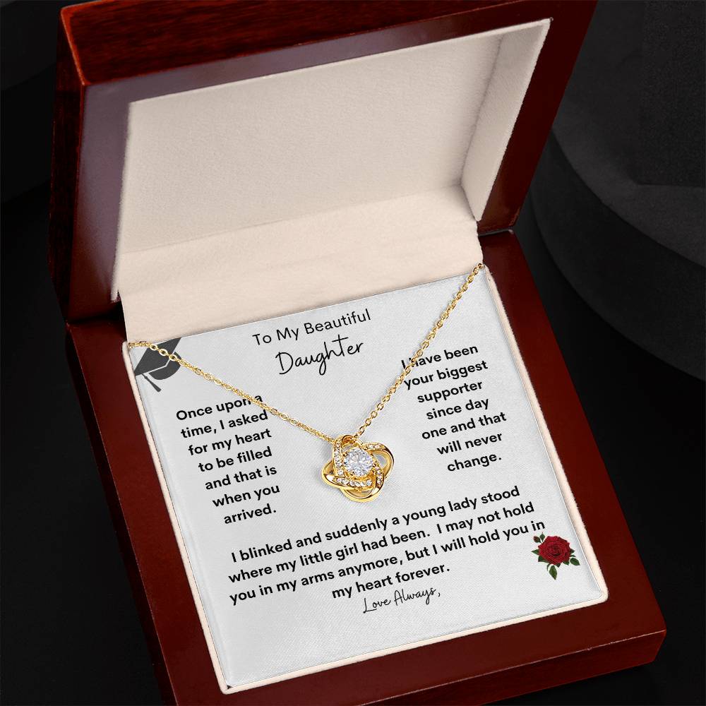 Get trendy with To My Beautiful Daughter Graduation Love Knot - Jewelry available at Good Gift Company. Grab yours for $59.95 today!