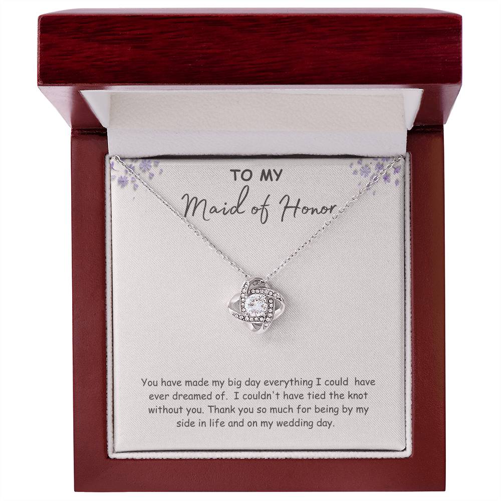 Get trendy with Maid of Honor gift:  The Love Knot Necklace - Jewelry available at Good Gift Company. Grab yours for $39.95 today!