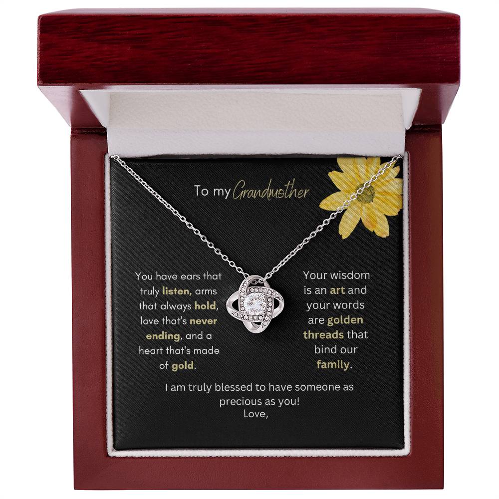 Get trendy with To My Grandmother Love Knot Necklace - Jewelry available at Good Gift Company. Grab yours for $59.95 today!