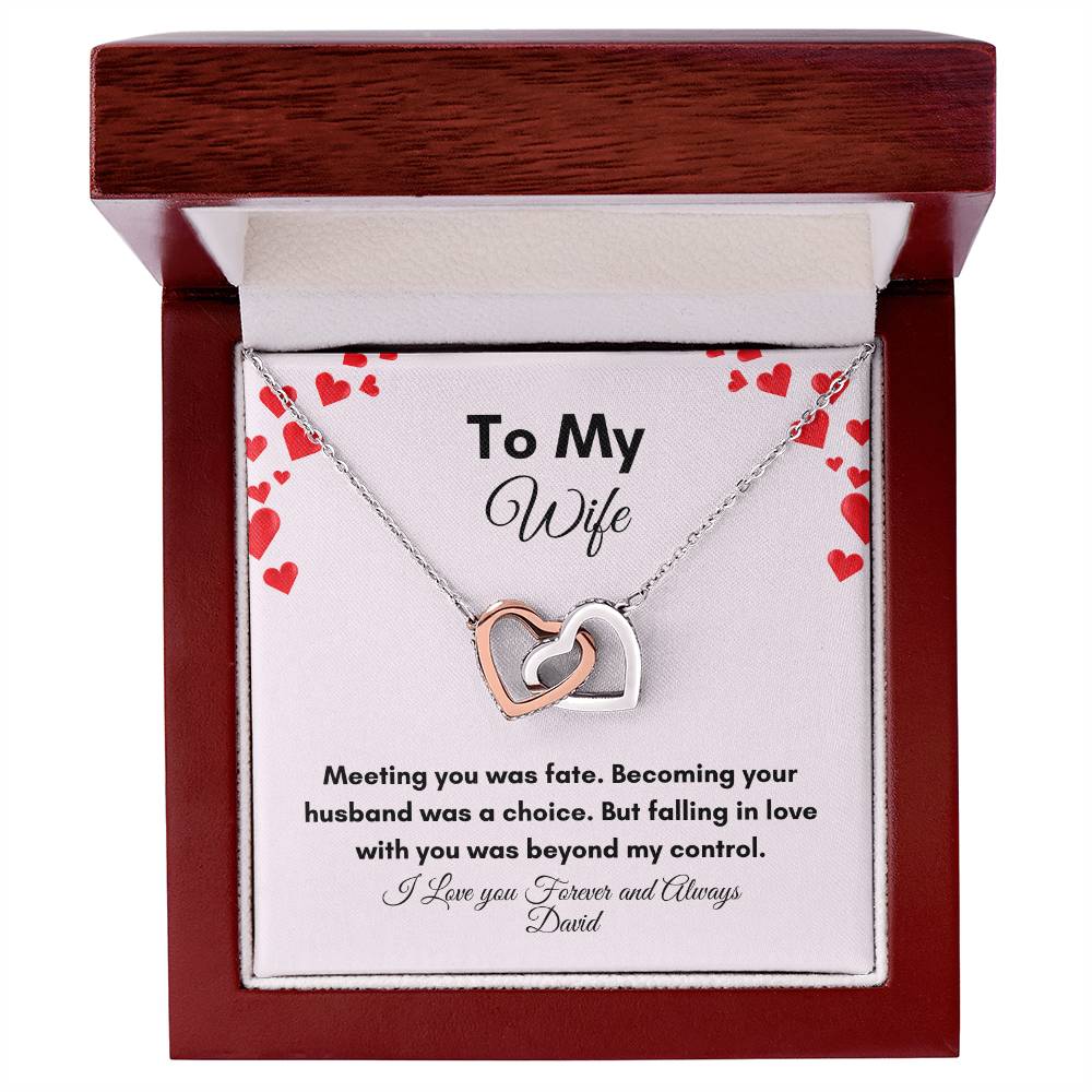 Get trendy with To My Wife Interlocking Hearts Necklace - Jewelry available at Good Gift Company. Grab yours for $59.95 today!