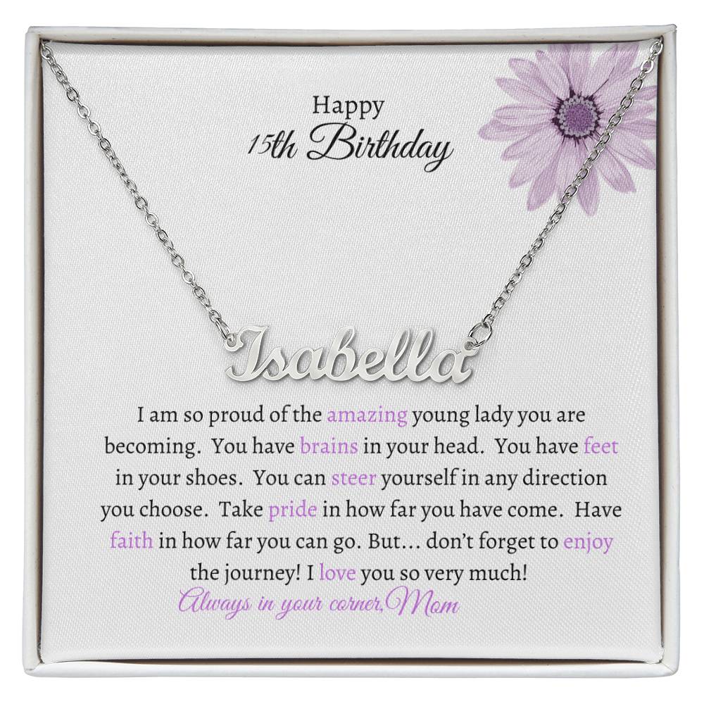 Get trendy with Happy Birthday Name Necklace - Jewelry available at Good Gift Company. Grab yours for $39.95 today!