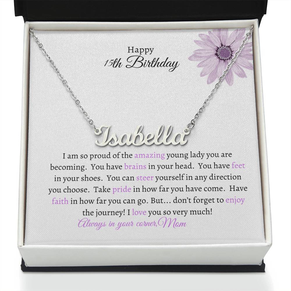 Get trendy with Happy Birthday Name Necklace - Jewelry available at Good Gift Company. Grab yours for $39.95 today!