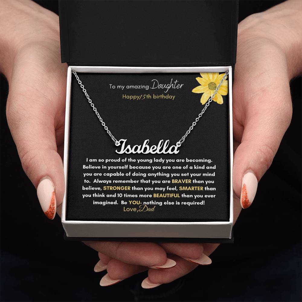 Get trendy with To My Amazing daughter customize age name necklace - Jewelry available at Good Gift Company. Grab yours for $39.95 today!
