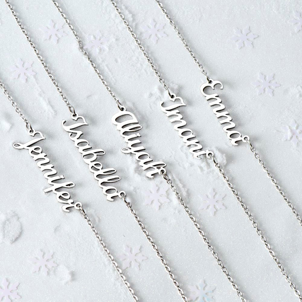 Get trendy with Personalized Cursive Name Necklace - To My Daughter from Dad - Jewelry available at Good Gift Company. Grab yours for $39.95 today!