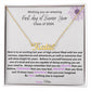 Get trendy with First Day of senior year  purple design name necklace customizable signature on message - Jewelry available at Good Gift Company. Grab yours for $39.95 today!