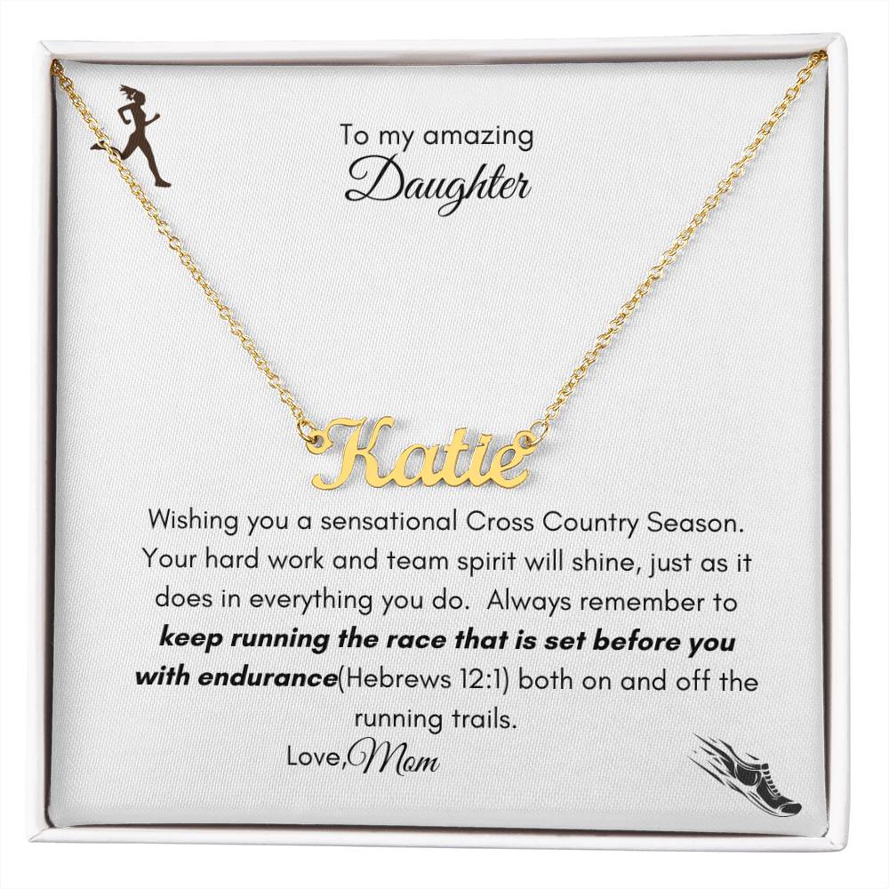 Get trendy with Cross Country name necklace - Jewelry available at Good Gift Company. Grab yours for $39.95 today!