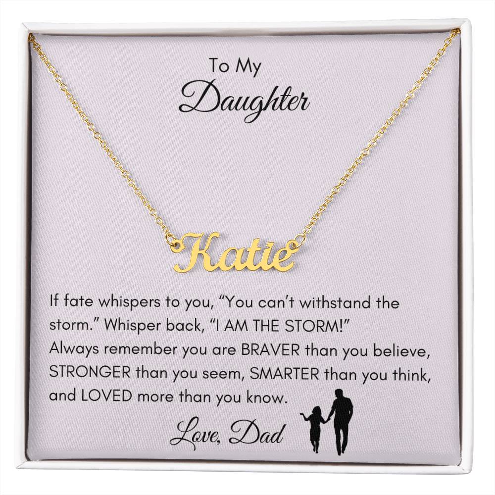 Get trendy with Personalized Cursive Name Necklace - To My Daughter from Dad - Jewelry available at Good Gift Company. Grab yours for $39.95 today!