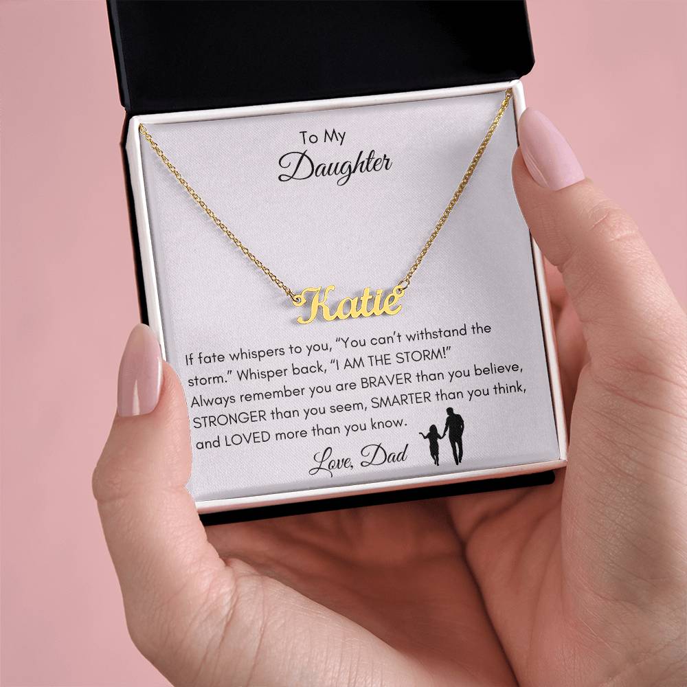 Get trendy with Personalized Cursive Name Necklace - To My Daughter from Dad - Jewelry available at Good Gift Company. Grab yours for $39.95 today!