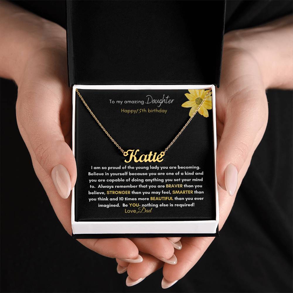 Get trendy with To My Amazing daughter customize age name necklace - Jewelry available at Good Gift Company. Grab yours for $39.95 today!